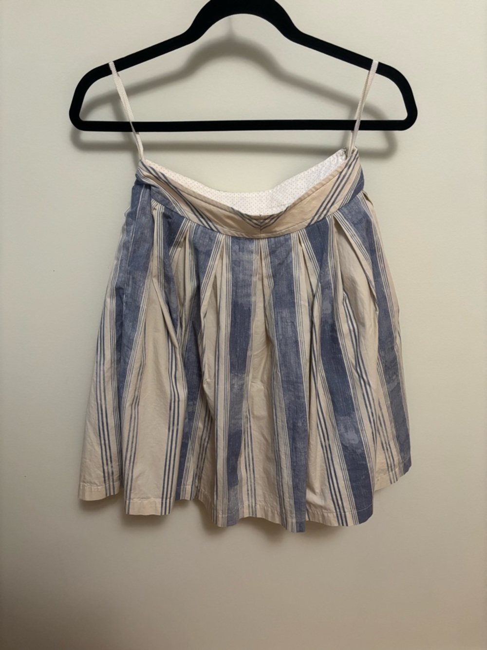 Anthropologie Maeve Blue Striped A-line Skirt